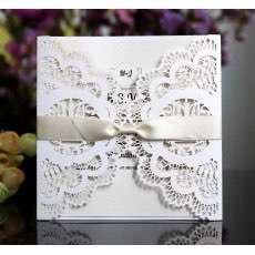 White Invtation Card Laser Cut Paper Wedding Invitations Wholesale